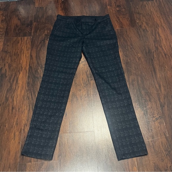 Kut From The Kloth Diana Skinny Black Charcoal Patterned Mid Rise Trousers 12 - Picture 2 of 16